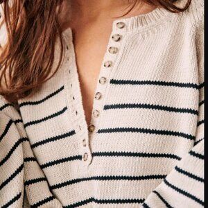 Sezane | Léontine Jumper in Ecru/Navy